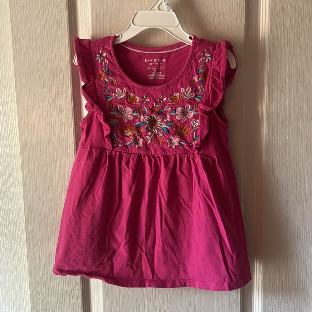 Isaac Mizrahi Pink Floral Top